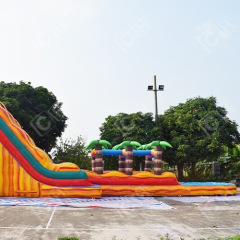 2023 Outdoor Huge Inflatable Slide Hurricane Yellow Color Inflatable Water Slide Adult Inflatable Water Slide