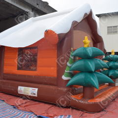 CH Funny Outdoor Decoration Giant Inflatable Christmas House With Snowmen For Event