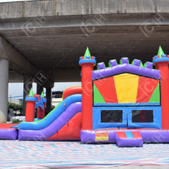 Chinese Trampoline Slide Jumping Castles Inflatable Water Slide Water Bounce House With Slide
