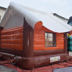 CH Funny Outdoor Decoration Giant Inflatable Christmas House With Snowmen For Event