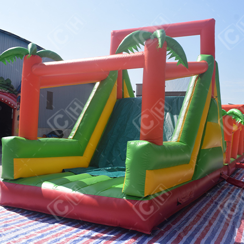 CH Giant Inflatable Obstacle Course With Slide For Adult, Inflatable Obstacle Game For Sale