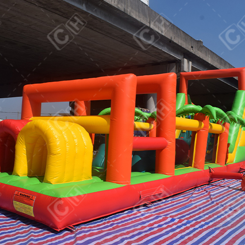 Giant Inflatable obstacle course with slide for adult, inflatable obstacle game for sale