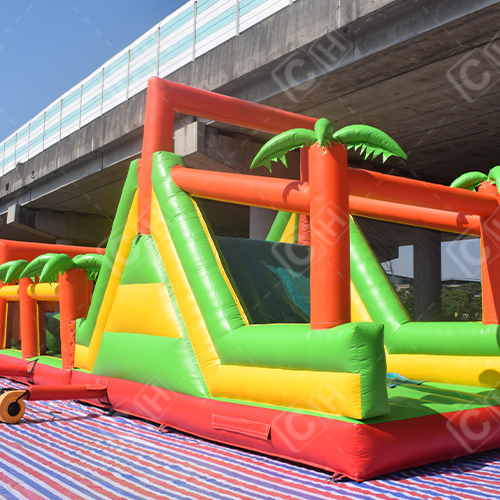 CH Giant Inflatable Obstacle Course With Slide For Adult, Inflatable Obstacle Game For Sale