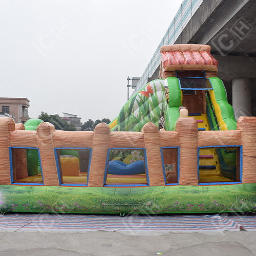 CH Nature Theme Commercial Jumping Bounce House Inflatable Bouncer Slide Bouncy Castle With Slide Bouncy Castle For Kids