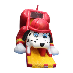 Red Fire Spotted Dog Inflatable Dry Slide