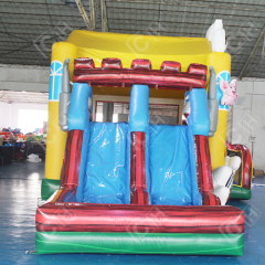 CH Car Theme Commercial Inflatable Bounce House Slide With Swimming Pool Inflatable Wet Slide Combo Castle For Sale