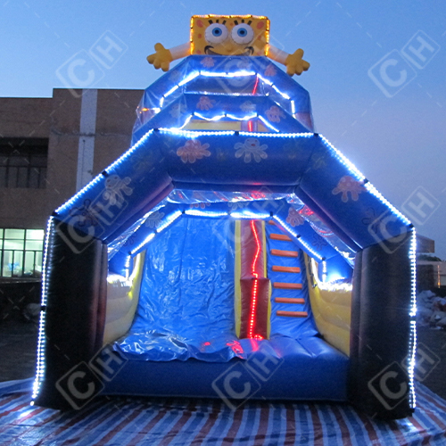 CH Cmmercial Use Luminous New Inflatable Cartoon Slide Inflatable Dry Slide With Light