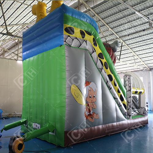 CH Outdoor Backyard Stone Age Theme Inflatable Slide Inflatable Dry Slide For Rent