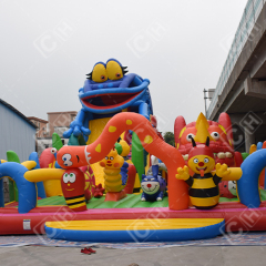 Popular Inflatable Fun City Bouncer Jumping Castle Amusement Park Outdoor Frog Park Theme Jumping House