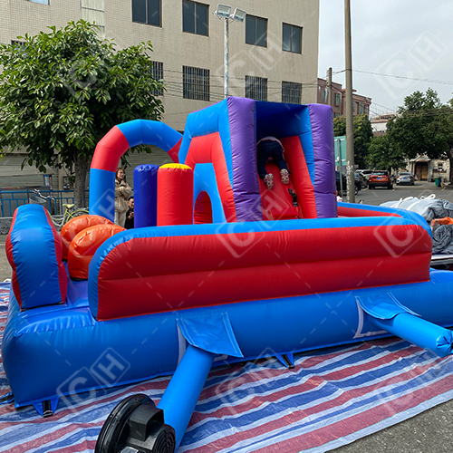 CH Blue And Red Inflatable Slide Bouncer Combo Bouncy Castle Promotion Inflatable Combo