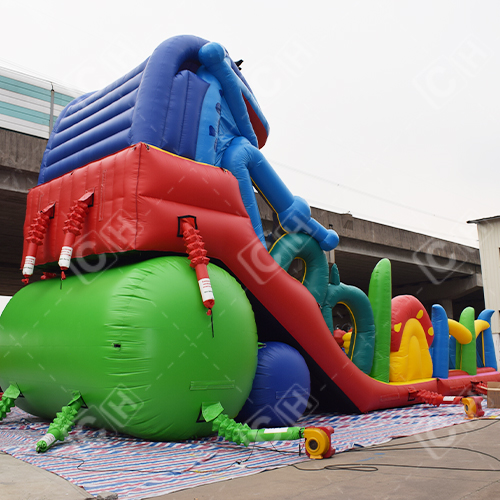 Popular Inflatable Fun City Bouncer Jumping Castle Amusement Park Outdoor Frog Park Theme Jumping House