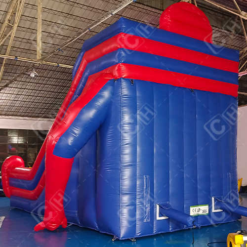 CH Kids And Adults Inflatable Dry Slide Commercial Attractive Red And Blue Cartoon Dry Inflatable Slide For Sale