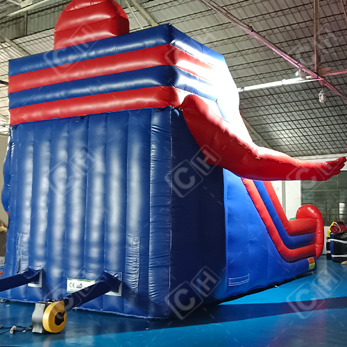 CH Kids And Adults Inflatable Dry Slide Commercial Attractive Red And Blue Cartoon Dry Inflatable Slide For Sale