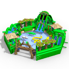 CH Large Outdoor Amusement Inflatable Theme Park Commercial Forest Animals Theme Movable Inflatable Aqua Park