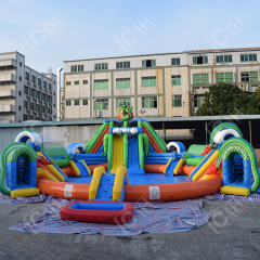 CH Classic Mobile Inflatable Dragon Theme Water Park For Kids And Adults