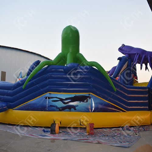 CH Inflatable Octopus Whale Lobster Marine Life Theme Can Move Water Park With Pool