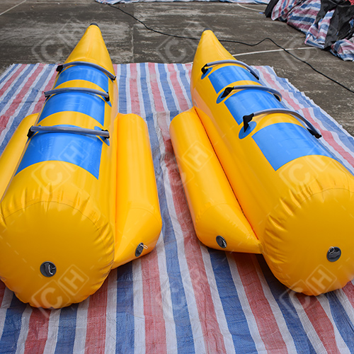 CH 3 Persons Inflatable Water Sports Game Yellow Inflatable Banana Ship Inflatable Boat