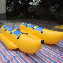 CH 3 Persons Inflatable Water Sports Game Yellow Inflatable Banana Ship Inflatable Boat