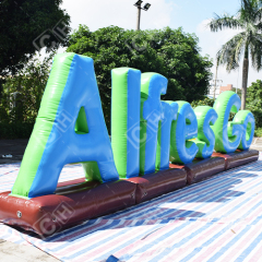 Inflatable letter advertisement for marine commercial publicity