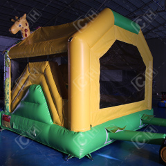 CH Popular Cute Giraffe Wildlife Inflatable Bouncer Castle With Slide And Pool