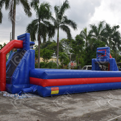 CH Blue And Red Commercial Inflatable Football Field Inflatable Basketball Court For Kids And Adults