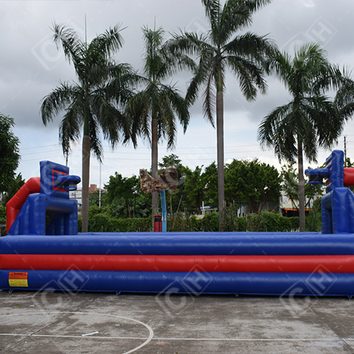 CH Blue And Red Commercial Inflatable Football Field Inflatable Basketball Court For Kids And Adults