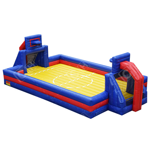 CH Blue And Red Commercial Inflatable Football Field Inflatable Basketball Court For Kids And Adults