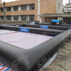 CH Large Inflatable Football Court Frame Inflatable Black Soccer Field For Children Sports