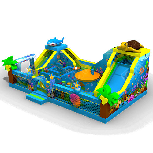 CH Latest Design Commercial Inflatable Fun City Marine Life Theme Inflatable Castle For Kids And Adults
