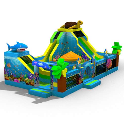 CH Latest Design Commercial Inflatable Fun City Marine Life Theme Inflatable Castle For Kids And Adults