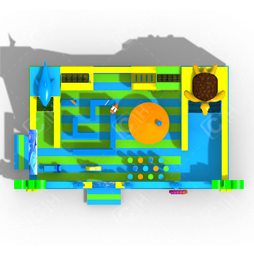 CH Latest Design Commercial Inflatable Fun City Marine Life Theme Inflatable Castle For Kids And Adults