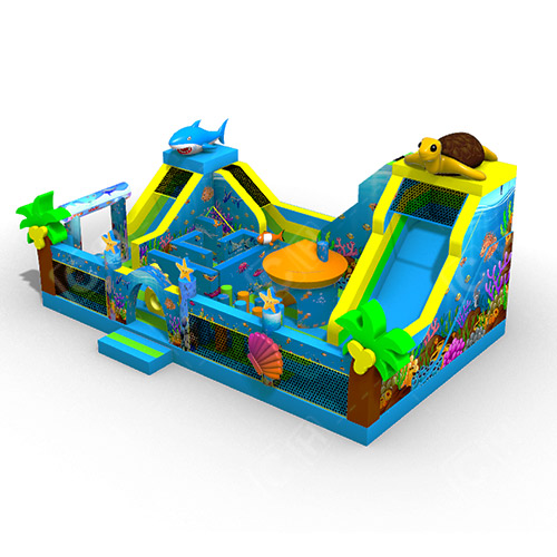 CH Latest Design Commercial Inflatable Fun City Marine Life Theme Inflatable Castle For Kids And Adults