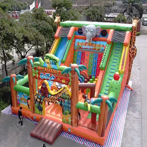 CH Latest Design Commercial Outdoor Giant Jungle Animal Theme Inflatable Park For Rental