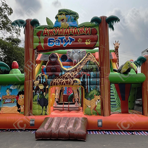 CH Latest Design Commercial Outdoor Giant Jungle Animal Theme Inflatable Park For Rental