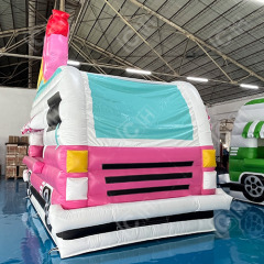 CH Latest Design Pink And White Ice Cream Inflatable Booth Car Tent For Events
