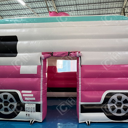 CH Latest Design Pink And White Ice Cream Inflatable Booth Car Tent For Events