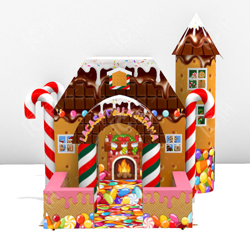 CH Commercial Cute Inflatable Dessert House Inflation Snacks Bouncer House Tent For Sale