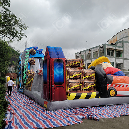 CH New Designer Giant High Quality Robot Theme Inflatable Jumping Bouncer Theme Park With Dry Slide For Outdoor