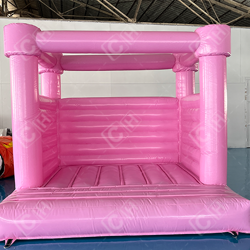 High quality indoor colorful pink inflatable wedding jumping castle house for party