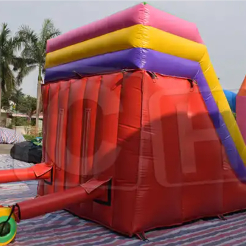 CH Mickey Animal Theme Outdoor Inflatable Bouncer Castle Slide Combo ,Commercial Inflatable Bounce House Dry Slide For Kids