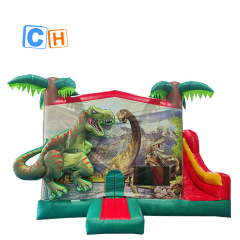 CH New Design Popular Dino Park Inflatable Bouncy Castle Combo Slide Inflatable Bouncer House With Slide Jumping Castle Theme Park
