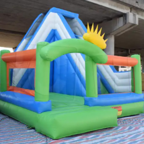 CH Colorful Design Inflatable Cartoon Bouncer With Slide,Inflatable Jungle Small Castle With Slide For Kids