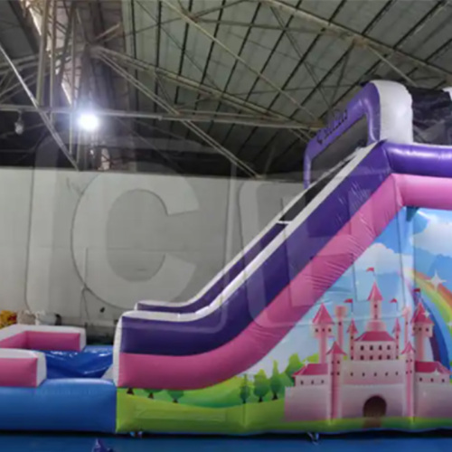 CH Indoor Inflatable Princess Castle Slide For Girl, Inflatable Water Slide With Pool For Summer