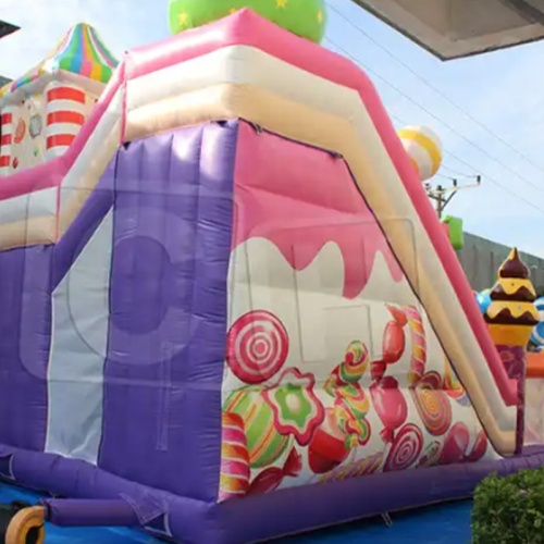 CH Candy Theme Inflatable Slide Bouncer For Kids,Dry Slide Inflatable Inflatable Slide Jump Castle For Adults