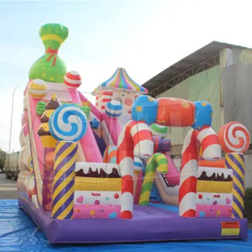 CH Candy Theme Inflatable Slide Bouncer For Kids,Dry Slide Inflatable Inflatable Slide Jump Castle For Adults