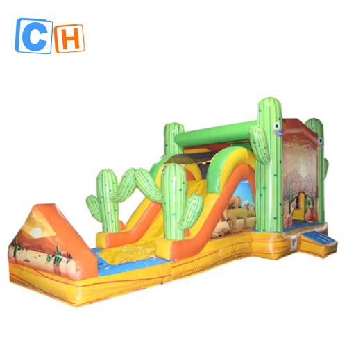 CH Outdoor Colorful Castle Bounce House Kids Cactus Jumper Bouncer Inflatable Combo