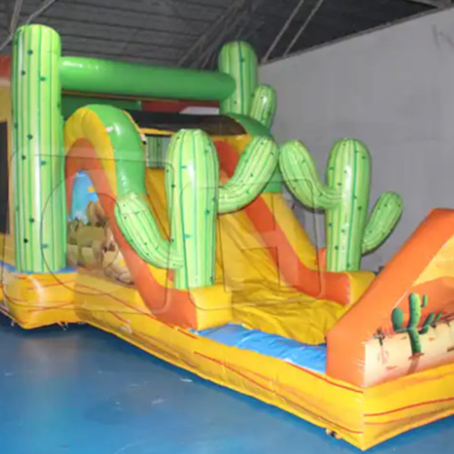 CH Outdoor Colorful Castle Bounce House Kids Cactus Jumper Bouncer Inflatable Combo