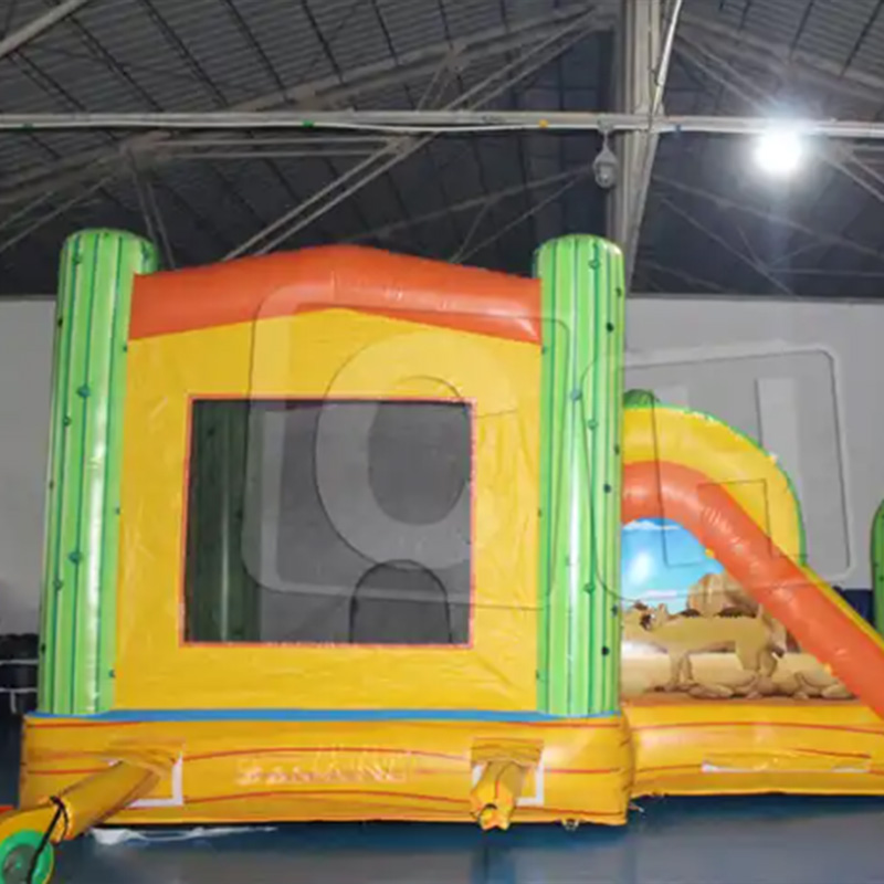 CH Outdoor Colorful Castle Bounce House Kids Cactus Jumper Bouncer Inflatable Combo