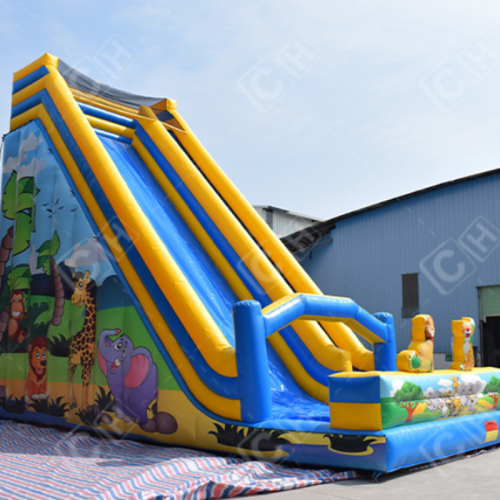 CH Factory Price Cartoon Inflatable Dry Slide Outdoor Inflatable Bouncer Slide Inflatable Castle Slide