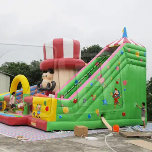 CH Customized Most Interesting Inflatable Circus Castle With Giant Slide